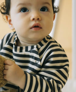 こども ビームス / ベビー ボーダー バルーン ロンパース 22（70～80cm）