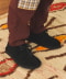 Black suede