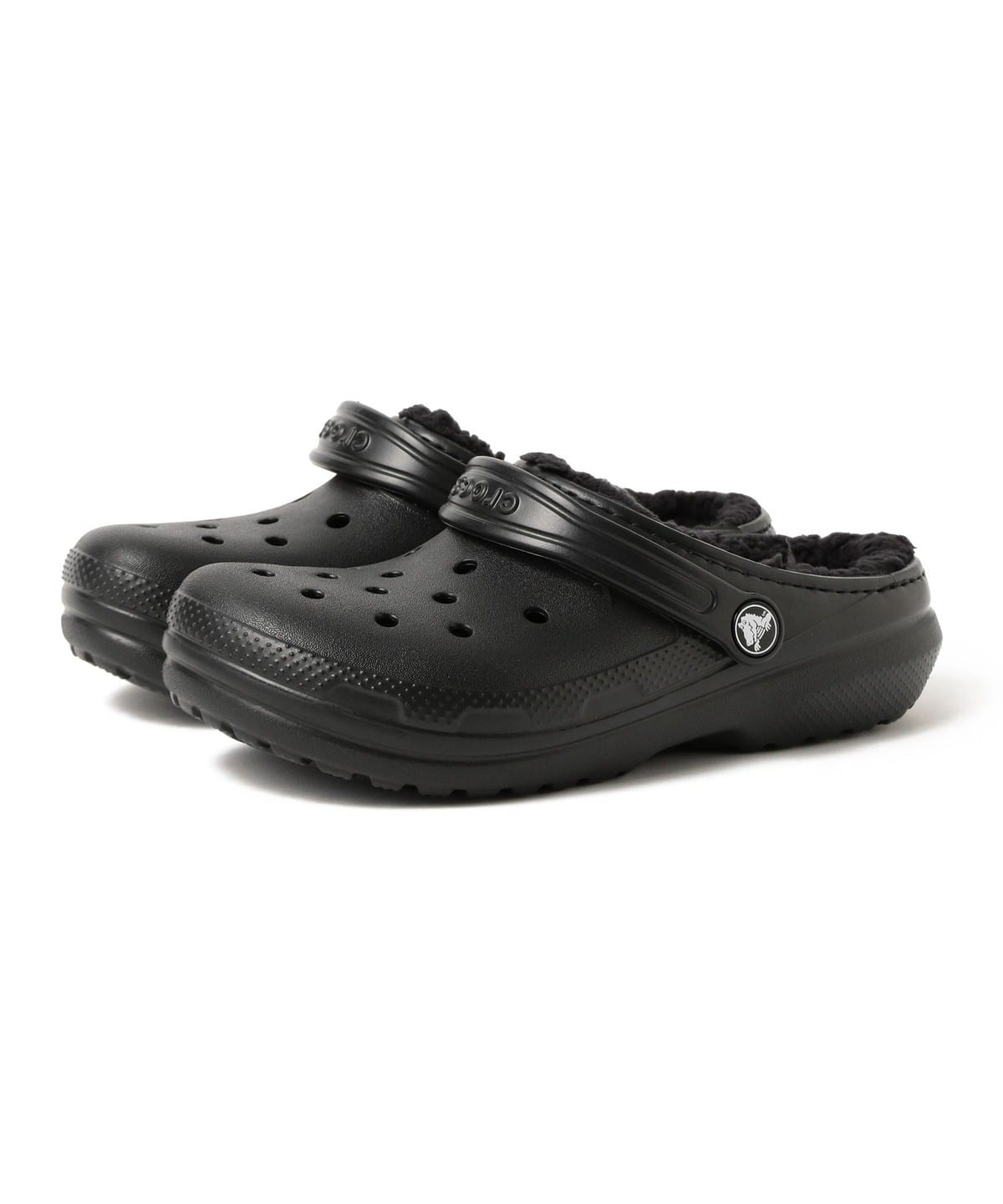 crocs クロックス / キッズ クラシック ラインド クロッグ 2025FW（18 21cm） シューズ BLACK/BLACK 18