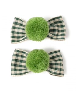 lusikka / リボン ポンポン クリップ