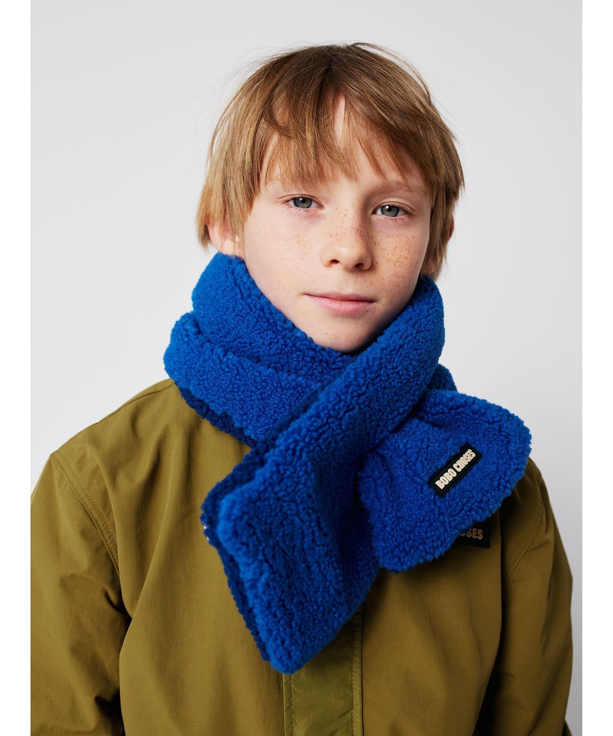 【モアバリエーション開催】BOBO CHOSES ボボショーズ / キッズ シープスキン マフラー 2025FW ファッション雑貨 BLUE ONE SIZE