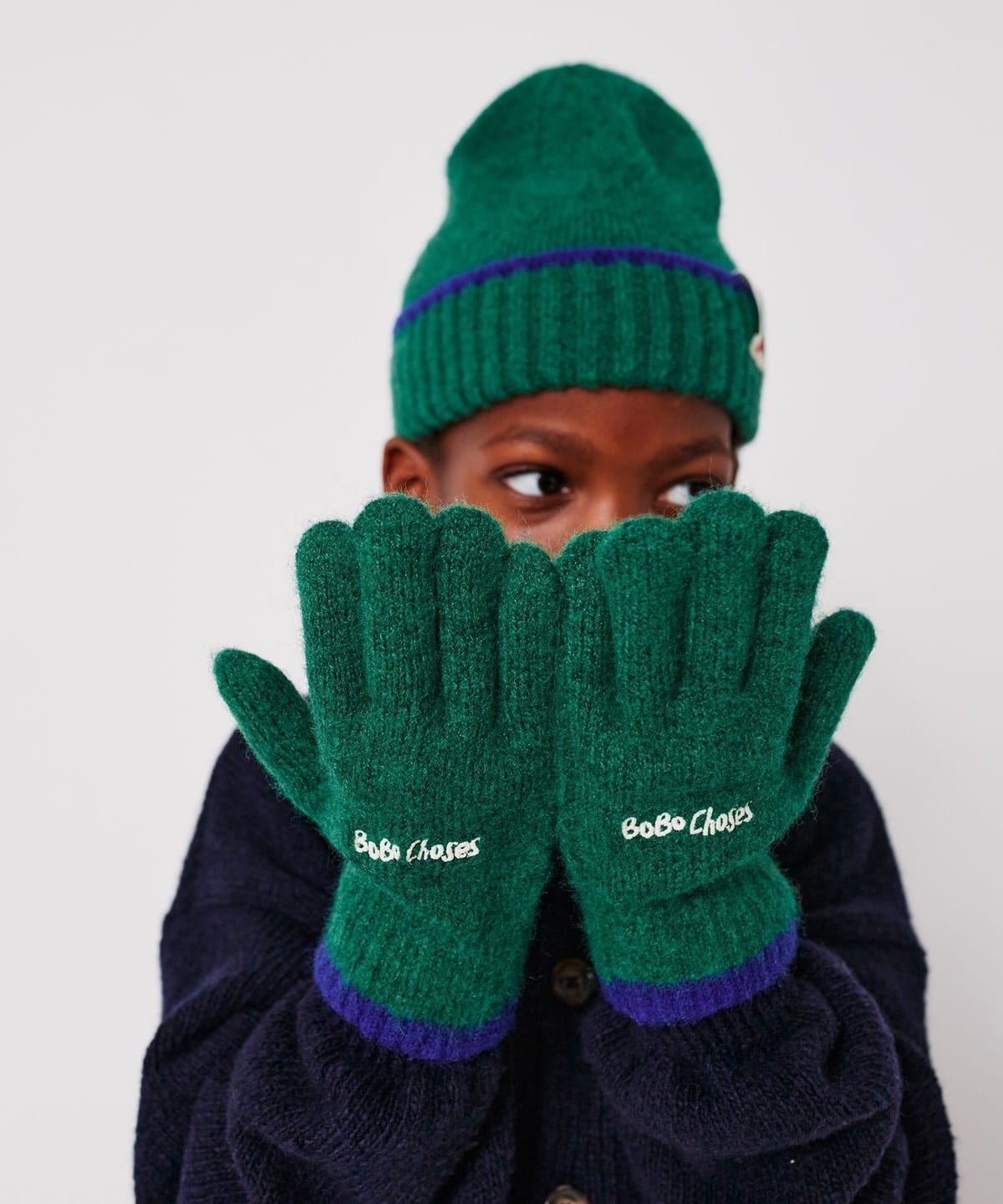 BOBO CHOSES ボボショーズ / キッズ グローブ 2025FW（2 11才） ファッション雑貨 GREEN S(2-5Y)