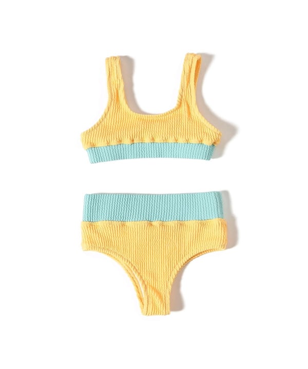 【8/13再値下げ】SEAESTA SURF / Crinkle Color Block Two Piece Swimsuit（3～8才）