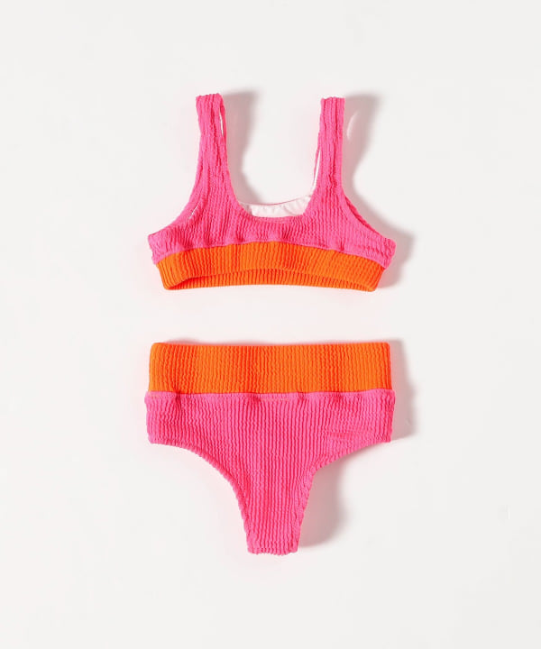 【8/13再値下げ】SEAESTA SURF / Crinkle Color Block Two Piece Swimsuit（3～8才）