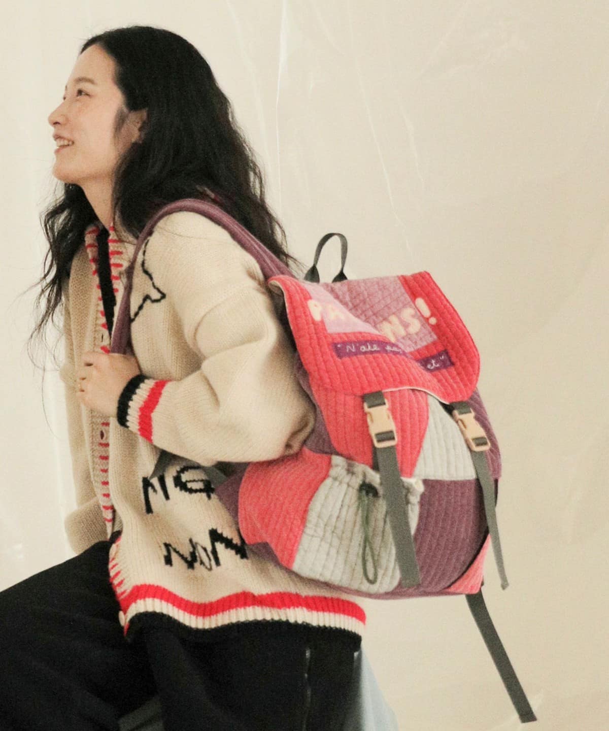 【別注】TAMBERE / キルト バックパック (ADULT) バッグ WOMEN RED ONE SIZE 【別注】TAMBERE / キルト バックパック (ADULT) バッグ WOMEN RED ONE SIZE