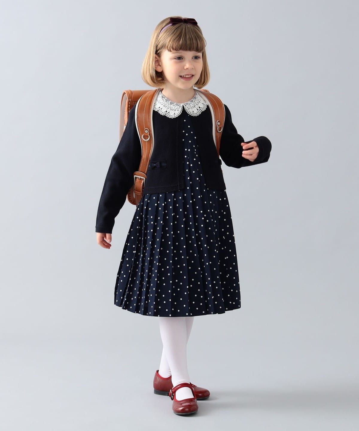 Kodomo BEAMS / Ceremony Dot Pleated Dress + Bolero (115-130cm)