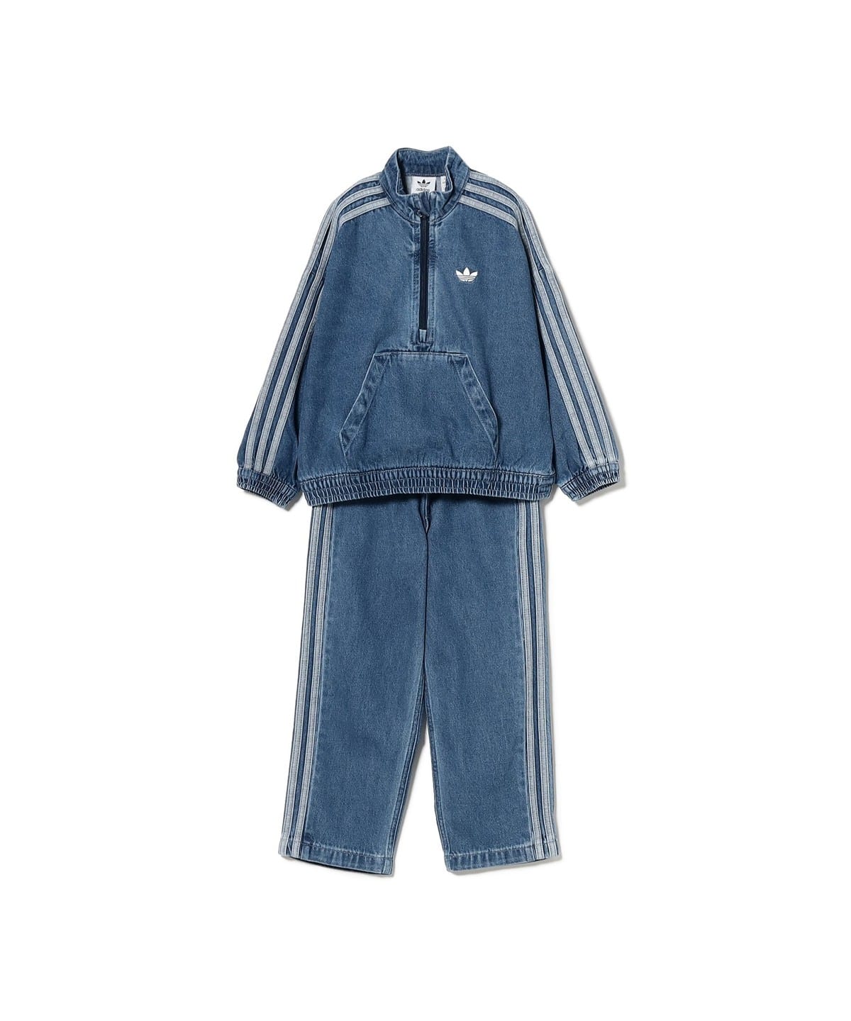 adidas アディダス / キッズ デニム セット(100 130cm) パンツ ミディアムブルーデニム J100 adidas アディダス / キッズ デニム セット(100 130cm) パンツ ミディアムブルーデニム J100