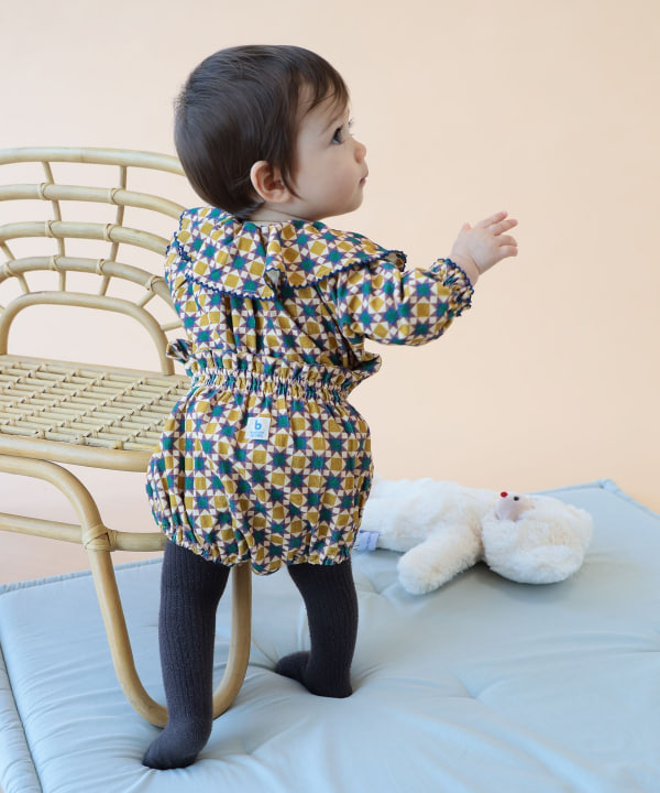 【あかちゃんフェア対象品】【オンラインショップ限定】ギフトセット（ボア耳付きキャップ ＆ タイル柄ブルマ・80cm～）