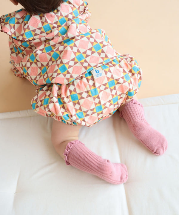 【あかちゃんフェア対象品】【オンラインショップ限定】ギフトセット（ボア耳付きキャップ ＆ タイル柄ブルマ・80cm～）