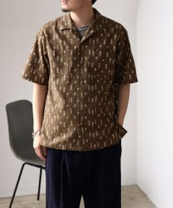 fennica / 久留米絣 開襟シャツ