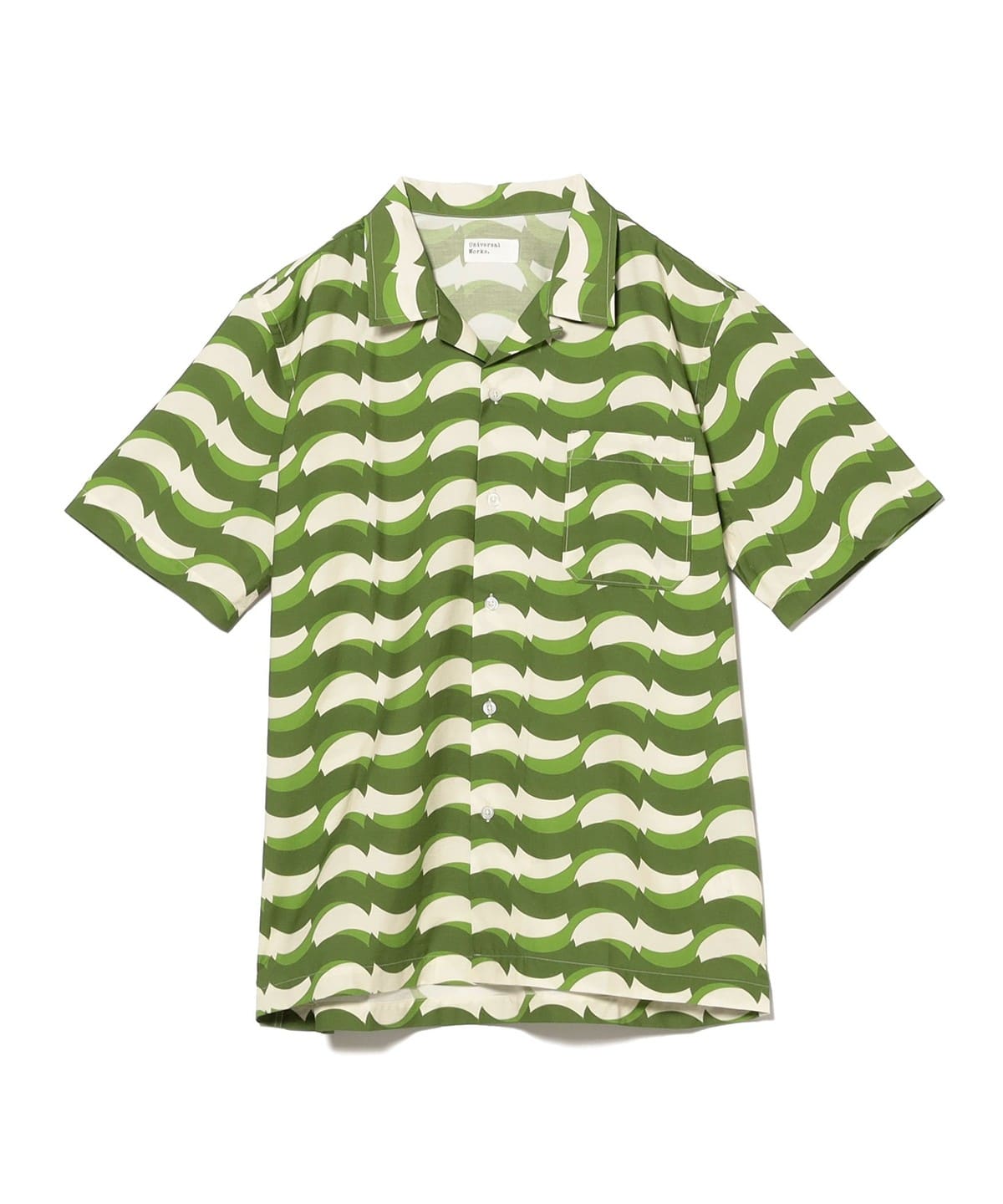 Universal Works ユニバーサルワークス / ジオウェーブプリント ロードシャツ シャツ・ブラウス MEN GREEN L Universal Works ユニバーサルワークス / ジオウェーブプリント ロードシャツ シャツ・ブラウス MEN GREEN L