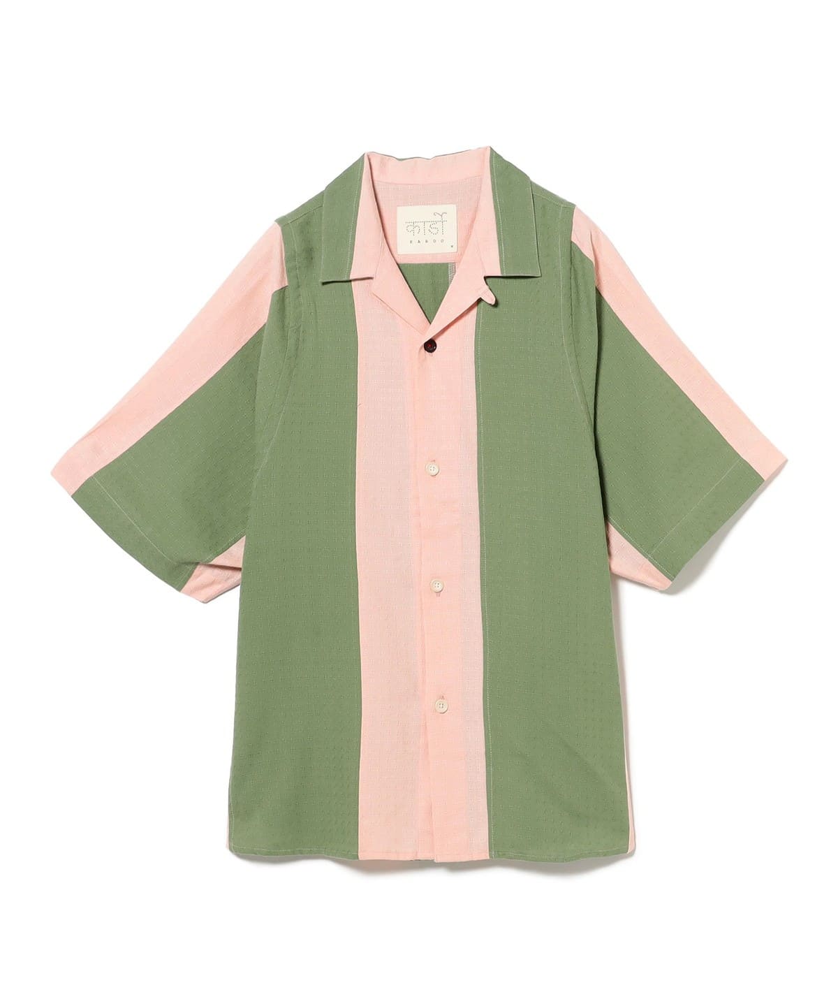 KARDO / YUSUKE Circular Armhole Camp Collar Shirt シャツ シャツ・ブラウス MEN PINK/GREEN M KARDO / YUSUKE Circular Armhole Camp Collar Shirt シャツ シャツ・ブラウス MEN PINK/GREEN M
