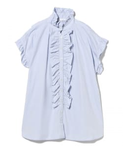 dahl'ia / フロントフリル フレンチスリーブ ロングブラウス