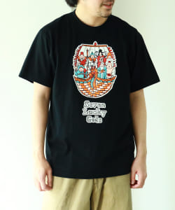 ＜UNISEX＞NAIJEL GRAPH × BEAMS JAPAN / 別注 七福神 Tシャツ All Stars BLACK