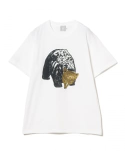 【八雲】木彫り熊 イラスト Tシャツ