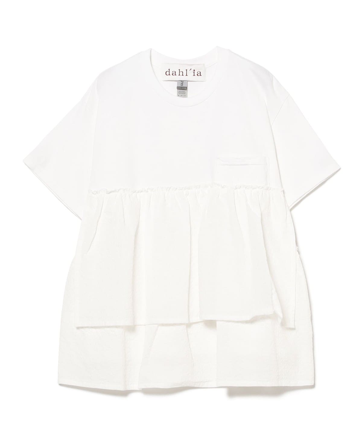 dahl'ia ダリア / ギャザーリメイク Tシャツ Tシャツ・カットソー WOMEN WHITE ONE SIZE dahl'ia ダリア / ギャザーリメイク Tシャツ Tシャツ・カットソー WOMEN WHITE ONE SIZE