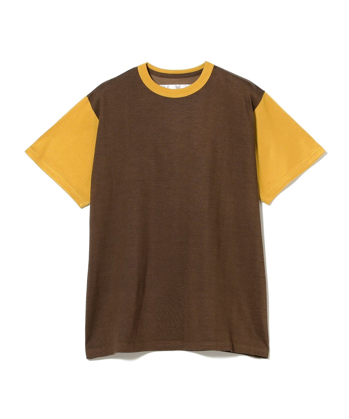 NECESSARY or UNNECESSARY ネセサリーオアアンネセサリー / FOOT BALL Tシャツ Tシャツ・カットソー MEN BROWN/YELLOW XL NECESSARY or UNNECESSARY ネセサリーオアアンネセサリー / FOOT BALL Tシャツ Tシャツ・カットソー MEN BROWN/YELLOW XL