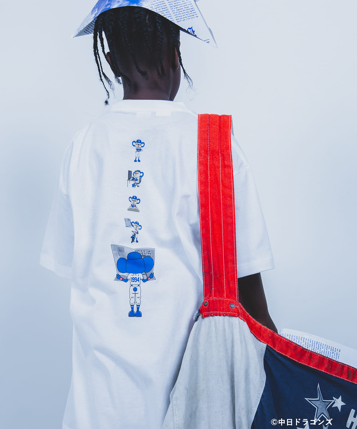 【大名古屋展2025】【別注】中日新聞 / ドアラ 新聞 Tシャツ Tシャツ・カットソー MEN WHITE L 【大名古屋展2025】【別注】中日新聞 / ドアラ 新聞 Tシャツ Tシャツ・カットソー MEN WHITE L
