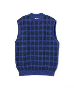 COOHEM / GIMA COTTON KOUSHI KNIT VEST 格子 ニットベスト