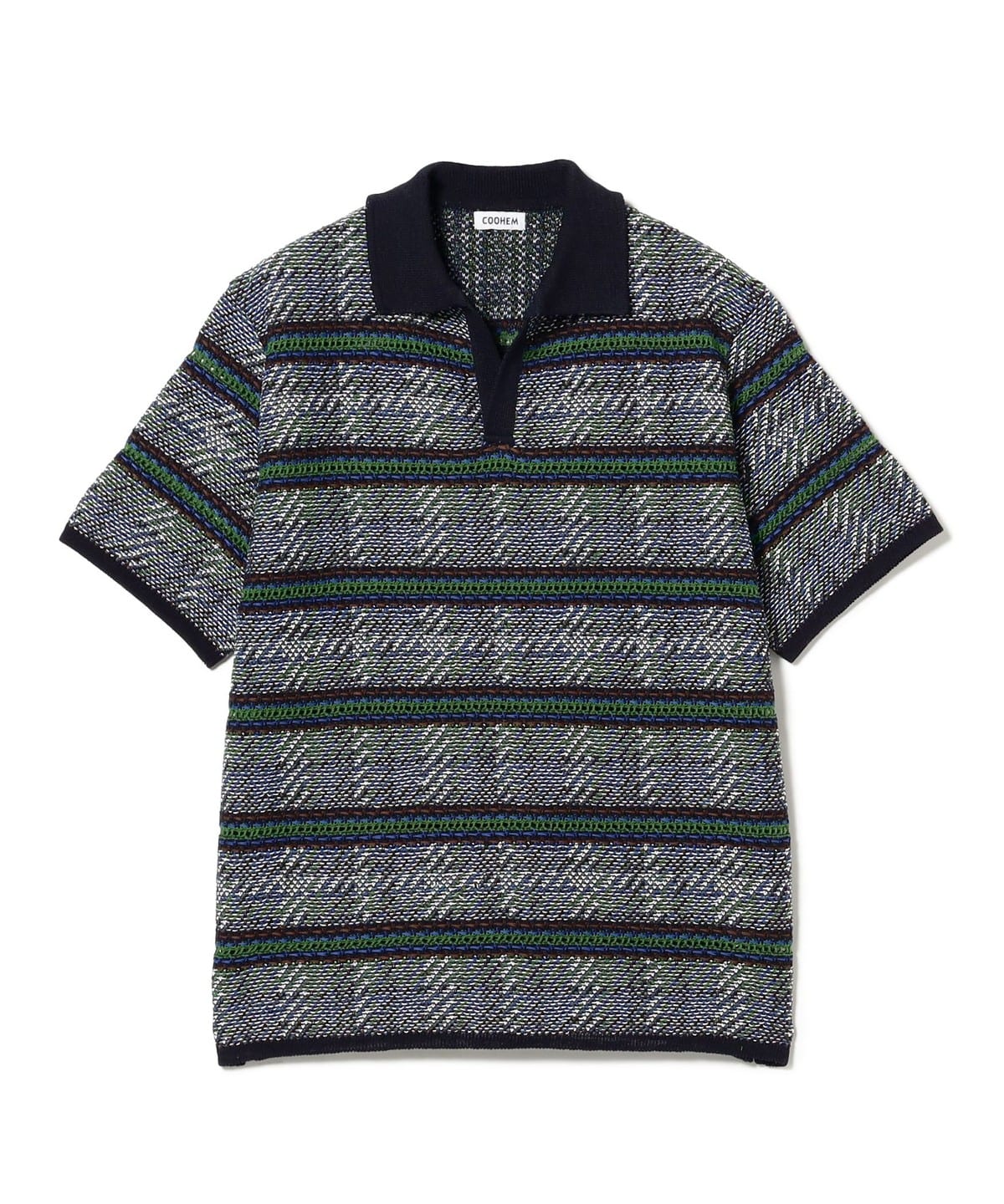 COOHEM コーヘン / TWEED KNIT PULLOVER シャツ・ブラウス MEN 63NAVY L COOHEM コーヘン / TWEED KNIT PULLOVER シャツ・ブラウス MEN 63NAVY L