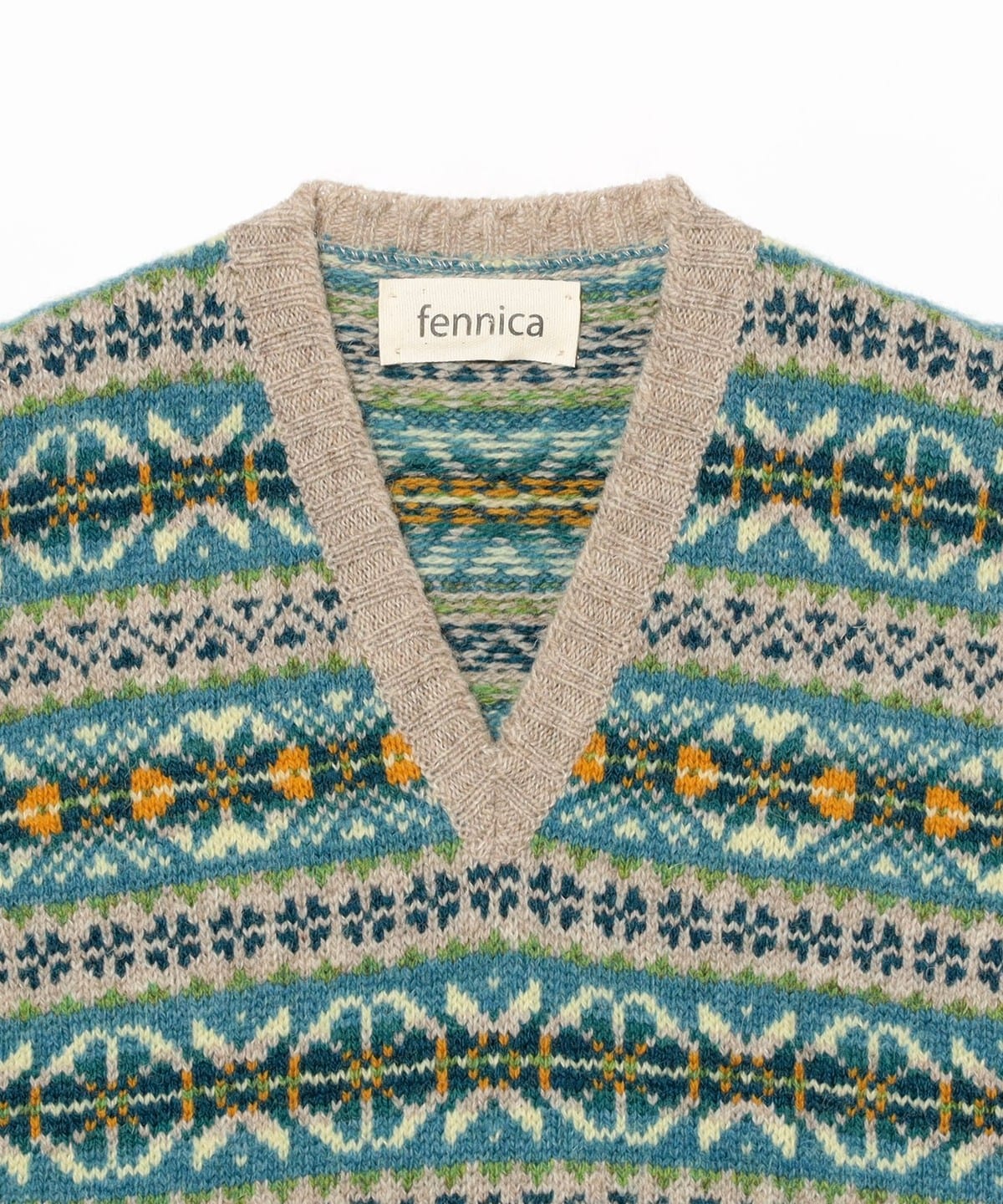 fennica（フェニカ）【別注】Jamieson's Knitwear / フェアアイル柄 V