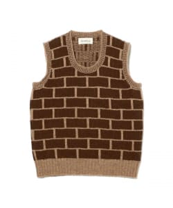 【別注】Jamieson's Knitwear / ブリックパターン Uネック ベスト