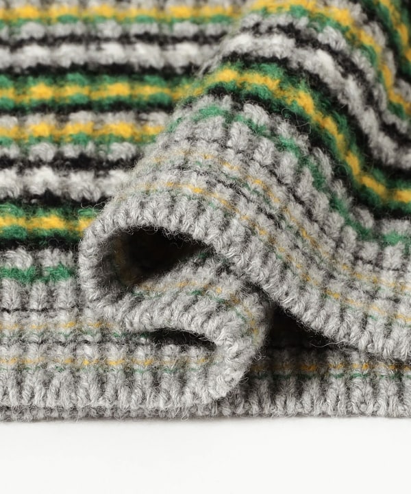 〈WOMEN〉COOHEM / LAMBS COTTON BORDER KNIT VEST