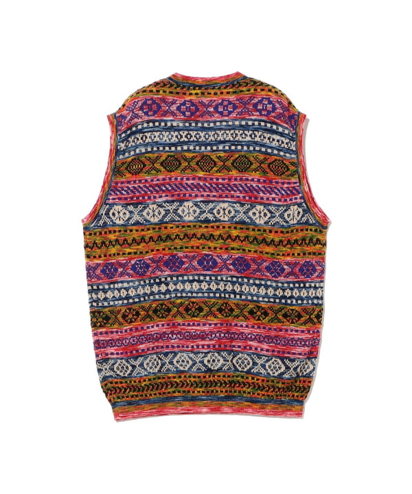 COOHEM / 3D FAIR ISLE KNIT VEST