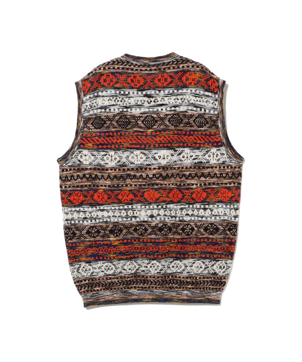 COOHEM / 3D FAIR ISLE KNIT VEST