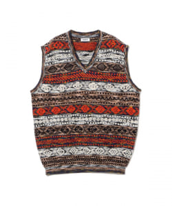 COOHEM / 3D FAIR ISLE KNIT VEST