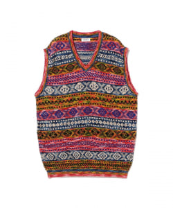 COOHEM / 3D FAIR ISLE KNIT VEST