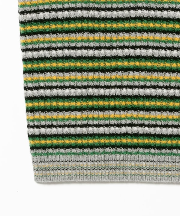 〈MEN〉COOHEM / LAMBS COTTON BORDER KNIT VEST