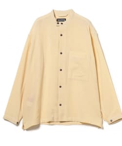 Monitaly / “JPNYC” EXTENDED BAND COLLAR SHIRT バンドカラーシャツ