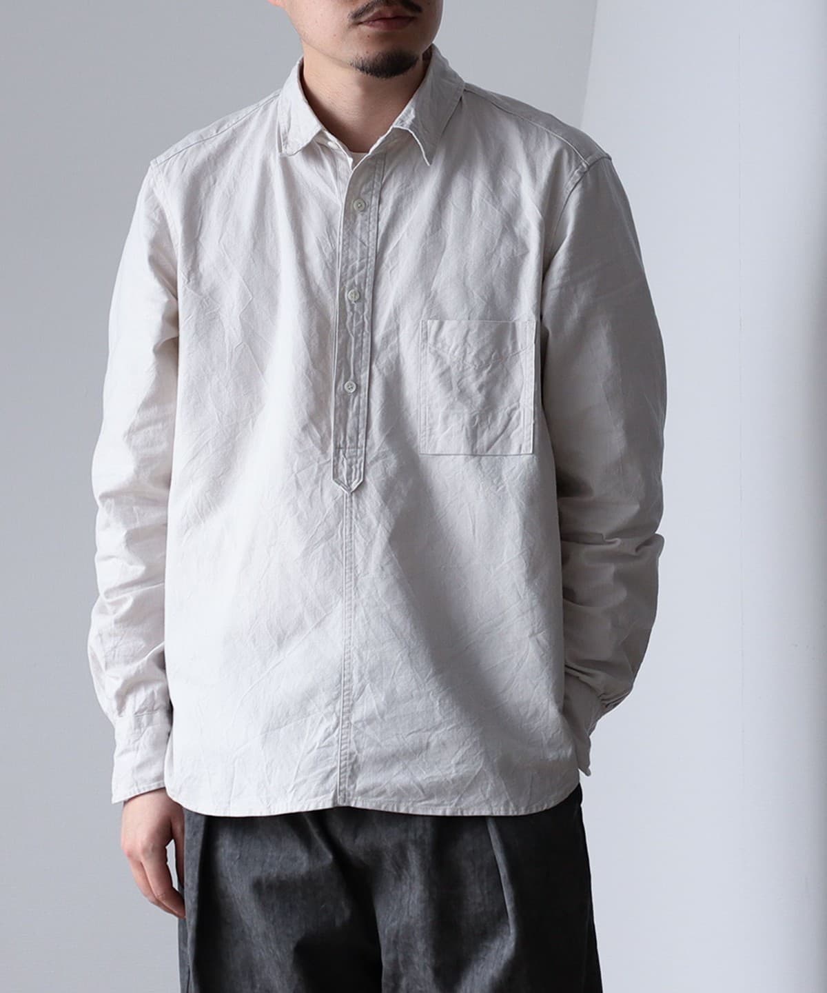 【別注】TATAMIZE タタミゼ / シャンブレー プルオーバーシャツ シャツ・ブラウス MEN OFF WHT 3 【別注】TATAMIZE タタミゼ / シャンブレー プルオーバーシャツ シャツ・ブラウス MEN OFF WHT 3
