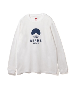 ▲BEAMS JAPAN / ビームス ジャパン ロゴ Tシャツ 長袖 ホワイト