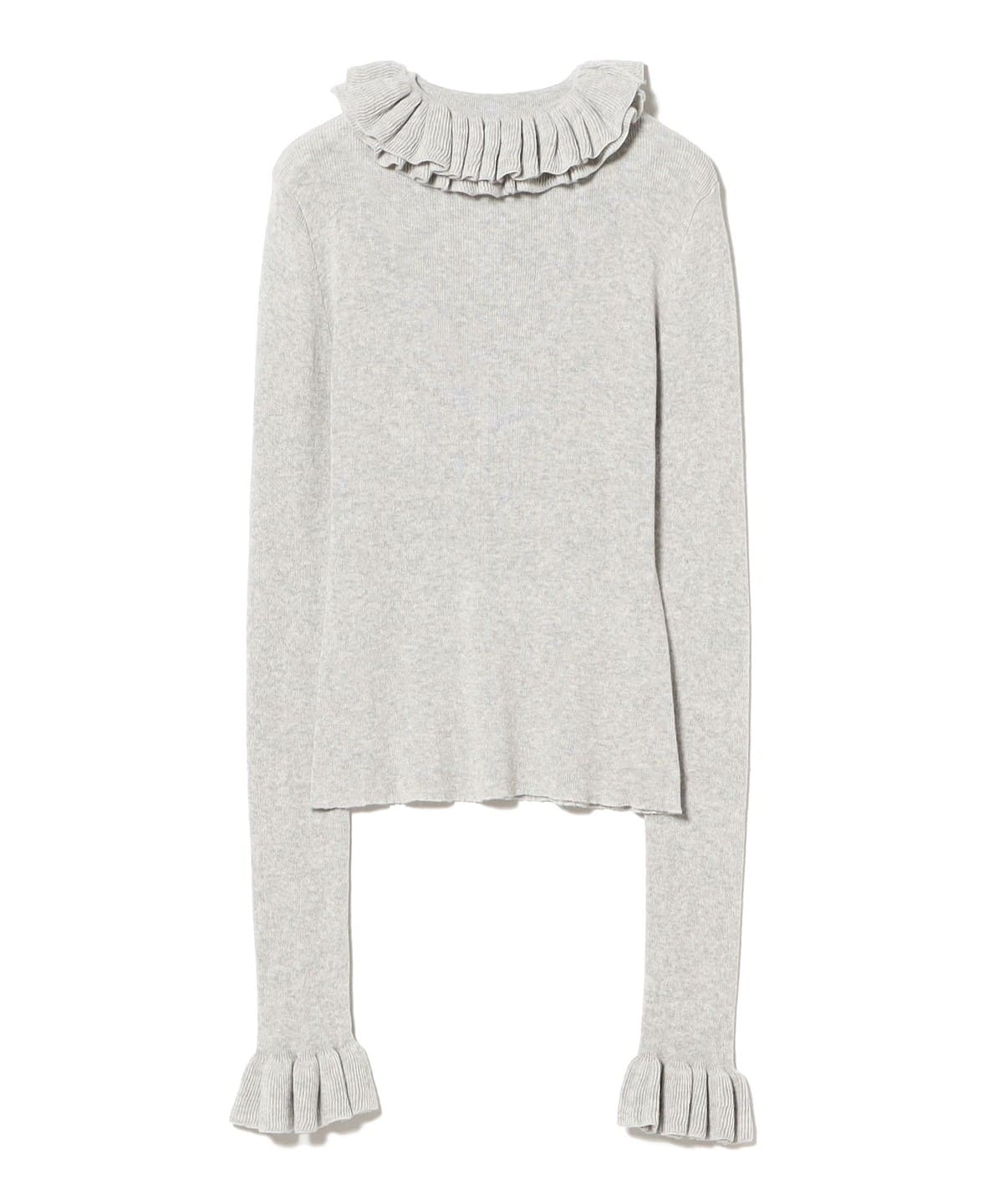 dahl'ia ダリア / フリル プルオーバー Tシャツ・カットソー WOMEN GREY ONE SIZE dahl'ia ダリア / フリル プルオーバー Tシャツ・カットソー WOMEN GREY ONE SIZE