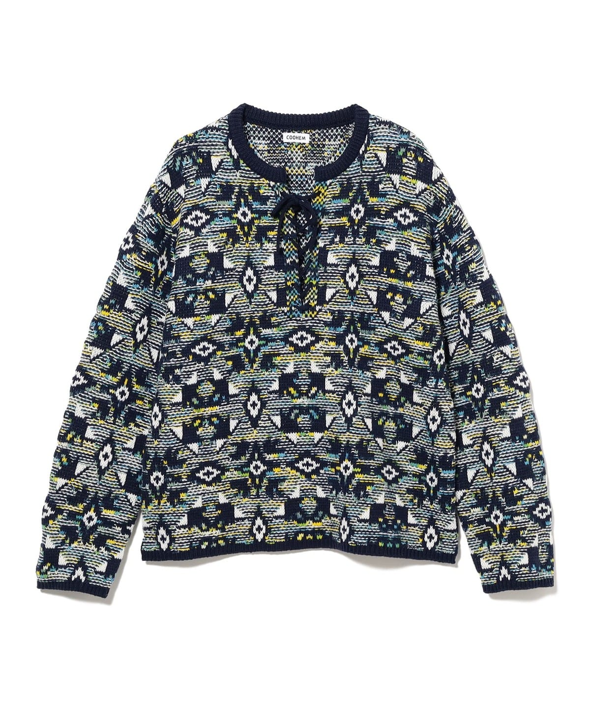COOHEM コーヘン / jacquard ニット トップス MEN NAVY L COOHEM コーヘン / jacquard ニット トップス MEN NAVY L