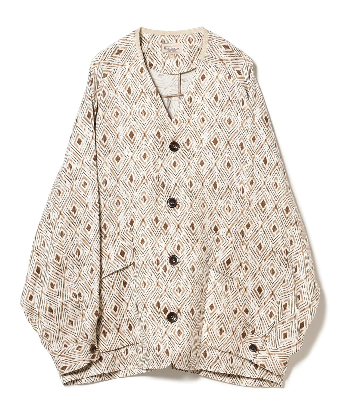 fennica fennica NEZU YOHINTEN / Ethnic print no-collar