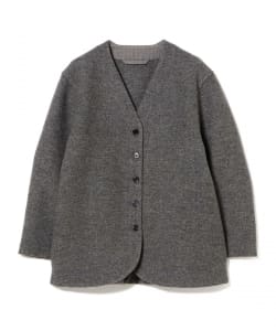 homspun / 2重織メルトン ノーカラー ジャケット