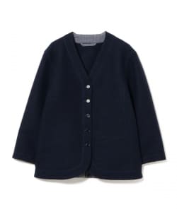 homspun / 2重織メルトン ノーカラー ジャケット