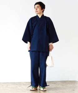 〈UNISEX〉 BEAMS JAPAN / 久留米紬織 作務衣