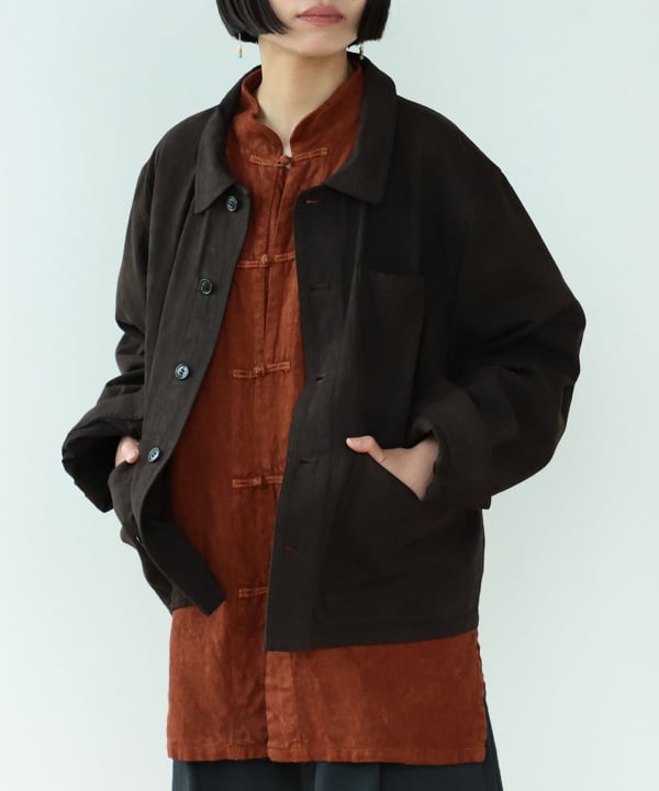 fennica（フェニカ）fennica / 奄美大島 泥染め French work Court Jacket フレンチワークジャケット（ブルゾン  カバーオール）通販｜BEAMS