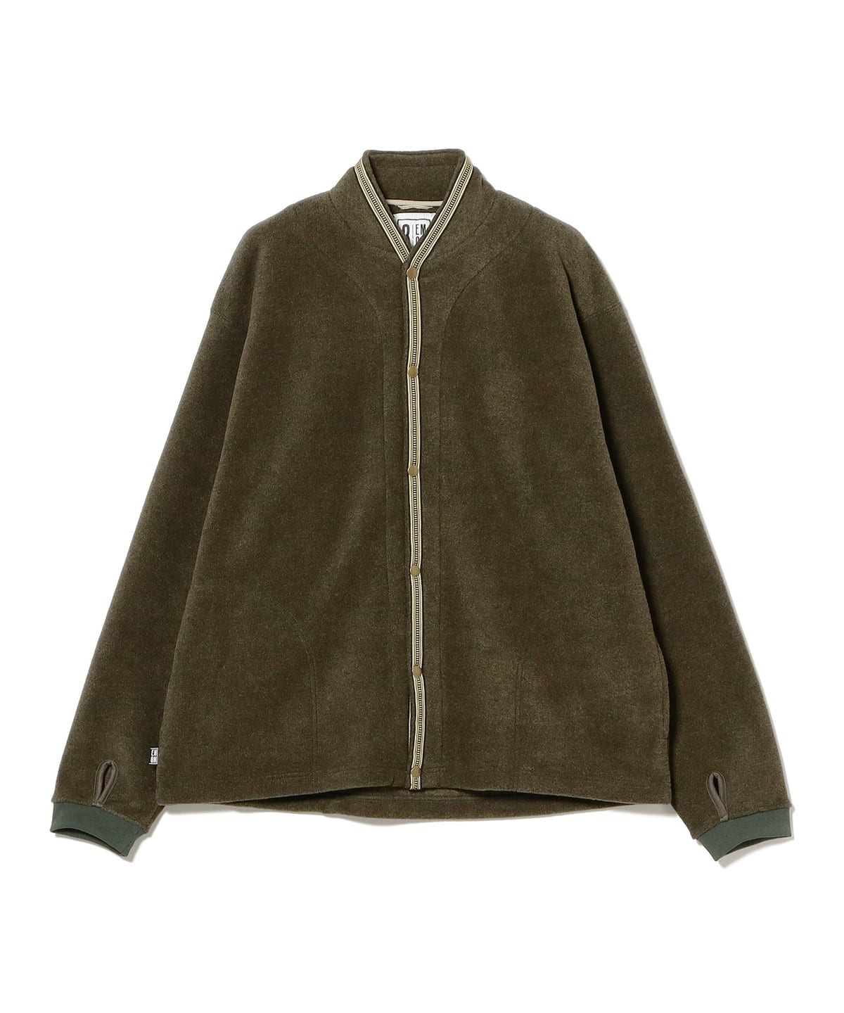 EMON / KION フリース カーディガン ジャケット ブルゾン MEN OLIVE 4