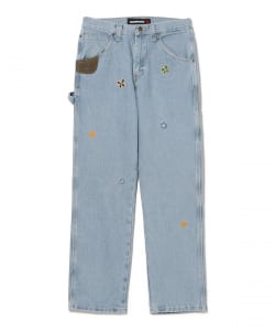 Monitaly / CROCHET PAINTER PANTS 刺繍 デニムパンツ