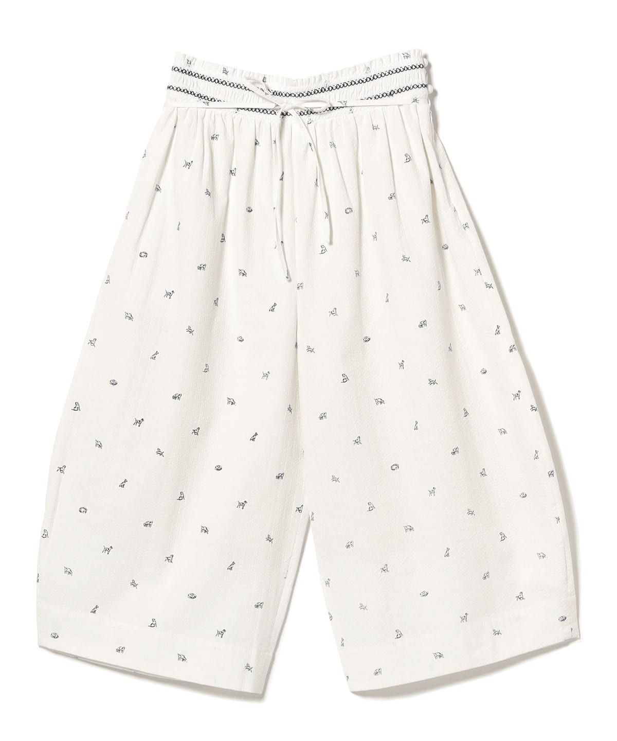 ASEEDONCLOUD /Gardener Pajama Culottes ドッグ プリント キュロット パンツ WOMEN OFF WHT M ASEEDONCLOUD /Gardener Pajama Culottes ドッグ プリント キュロット パンツ WOMEN OFF WHT M