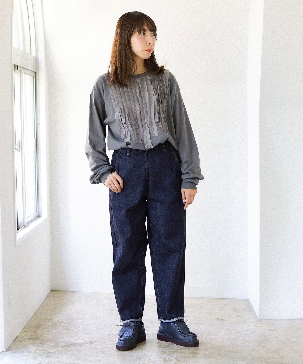 fennica（フェニカ）dahl'ia / ワイドテーパード デニムパンツ