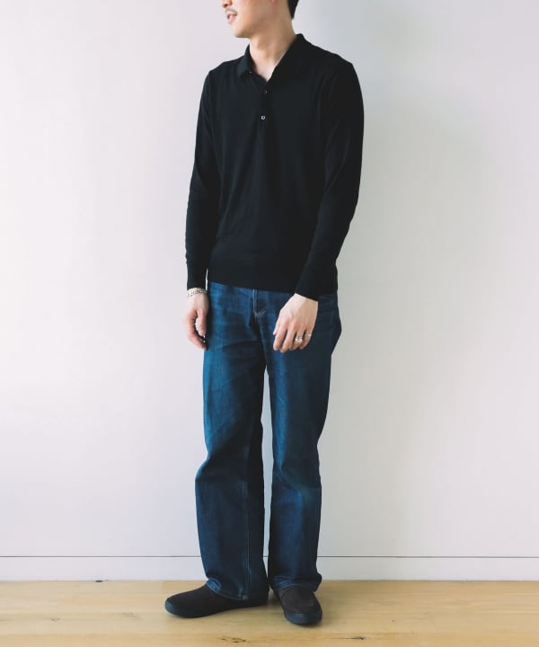 【別注】SEAM.SHOES / ベロア ローファー ※着用イメージです。商品は商品単体で白背景で撮影した画像をご参照ください。