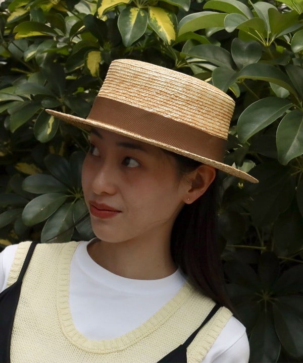 【别住】丸高帽厂/平顶草帽 *请以白色背景下的单独产品图片为准，以了解产品的实际颜色。