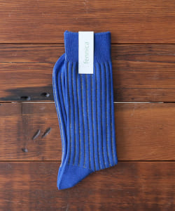 Contrast ribbed socks 22.5-25cm