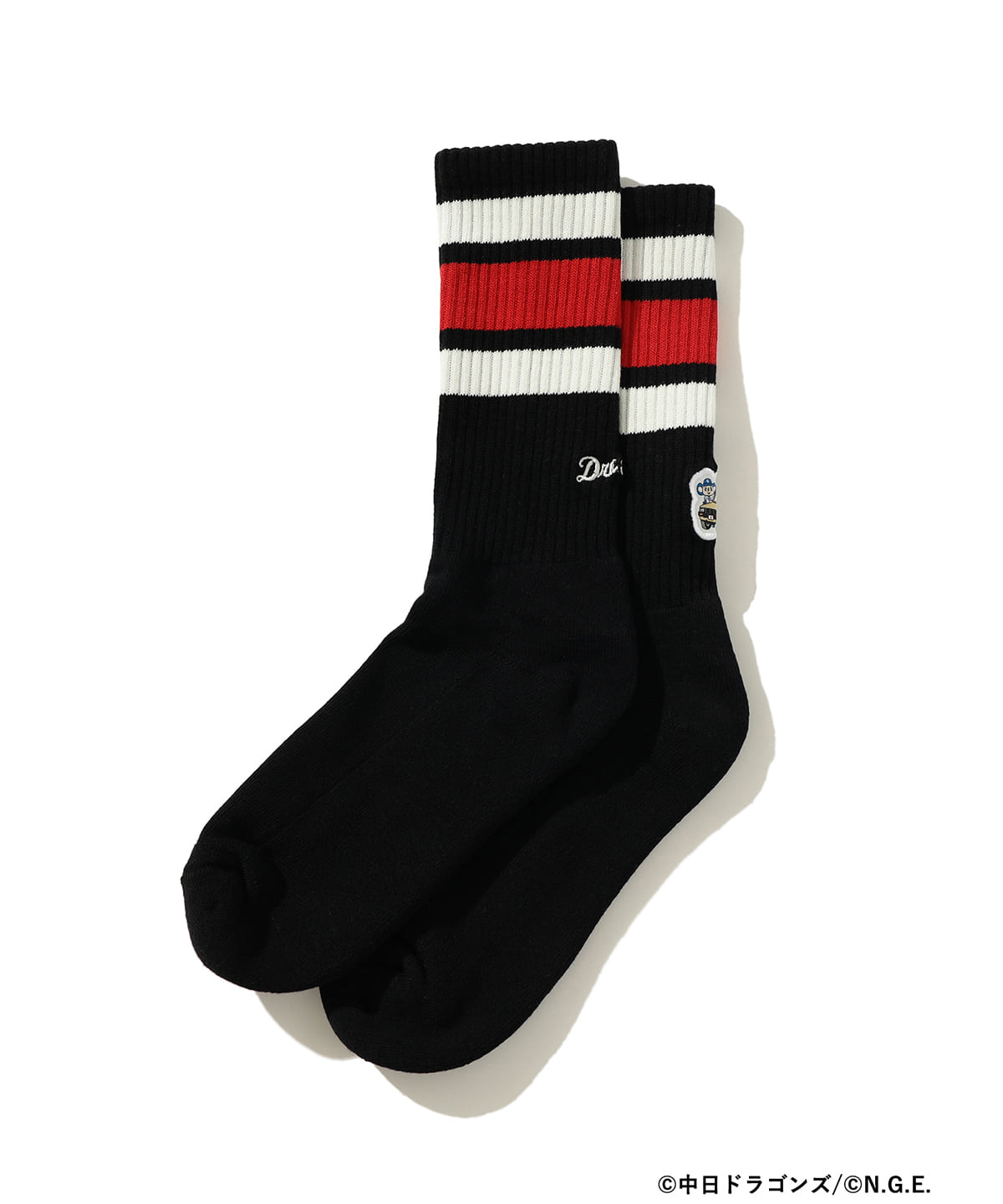 【大名古屋展2025】【別注】愛知トヨタ / Dra & GRA ラインソックス レッグウェア MEN BLACK×RED 25~28㎝ 【大名古屋展2025】【別注】愛知トヨタ / Dra & GRA ラインソックス レッグウェア MEN BLACK×RED 25~28㎝